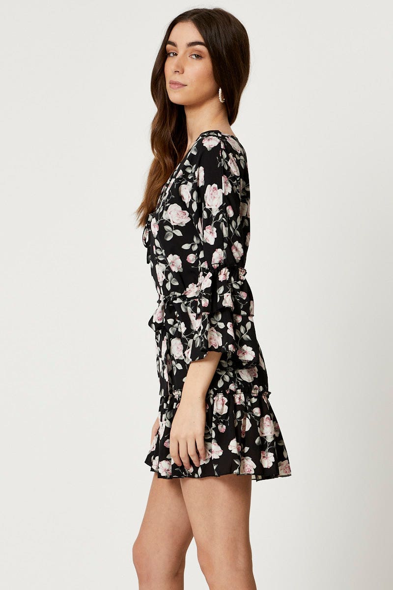 Print Ruffle Dress - Image 3