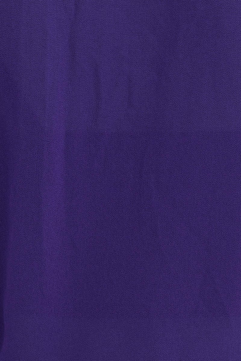 Purple Bolero Long Sleeve V Neck Ruffle Details Chiffon - Image 7