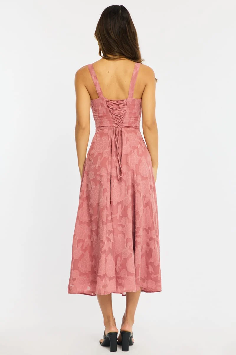 Purple Midi Dress Burn Out - Image 5