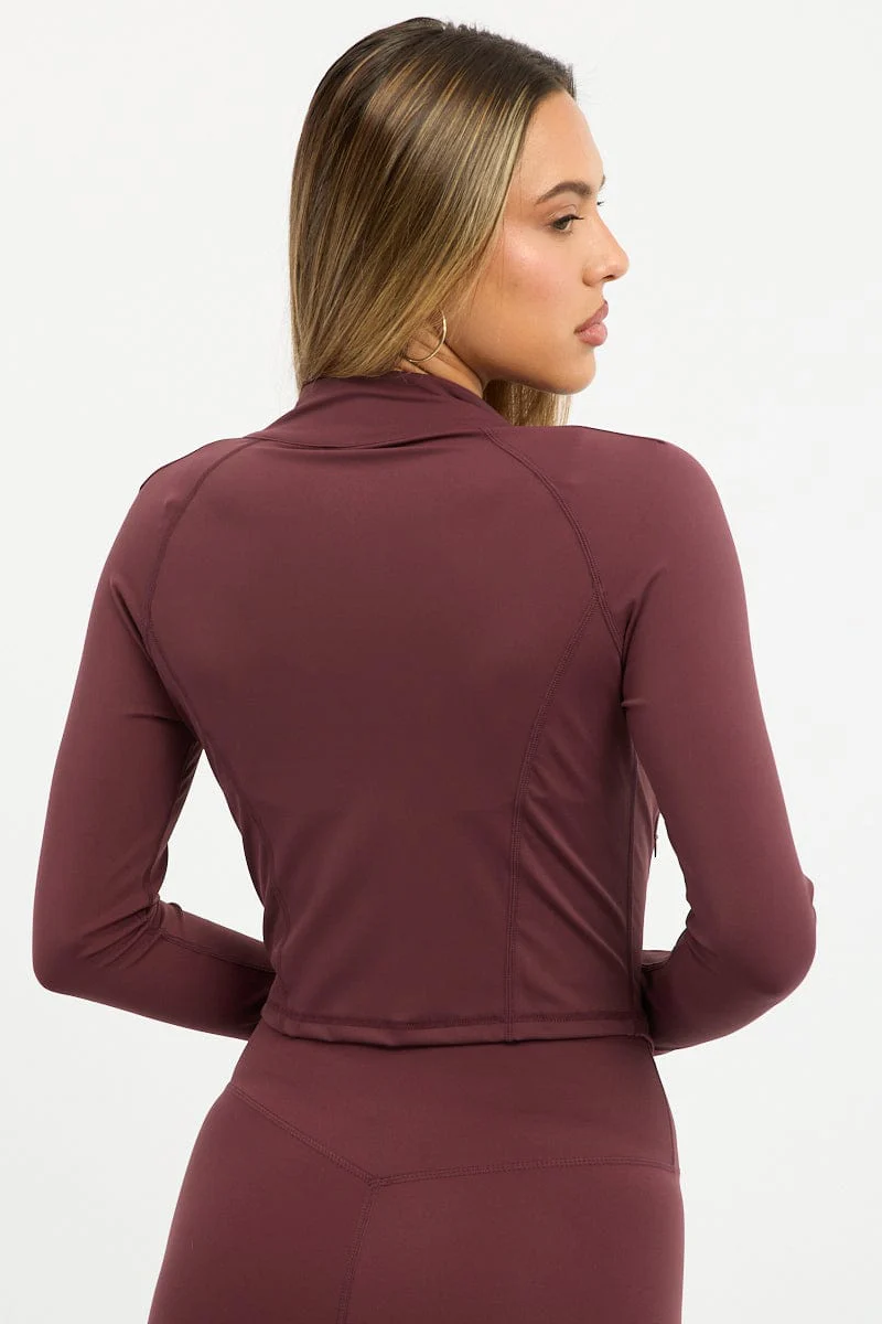 Red Active Jacket Long Sleeve - Image 5