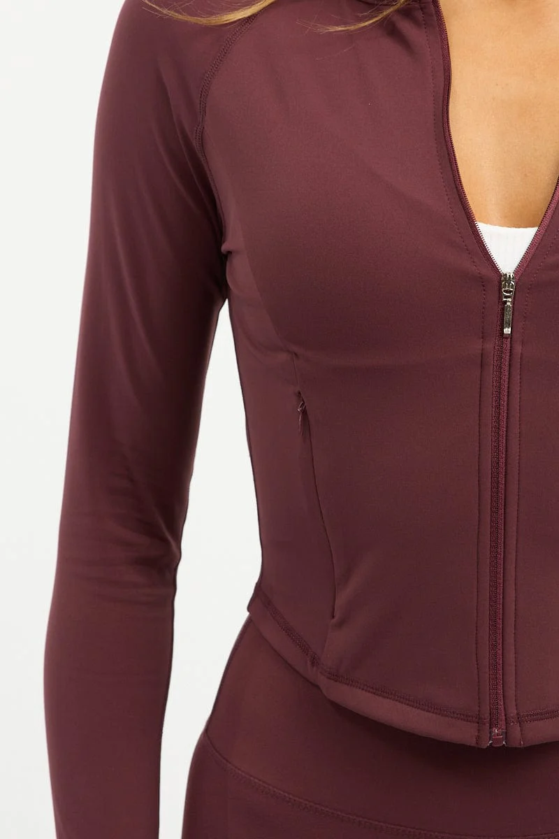 Red Active Jacket Long Sleeve - Image 6