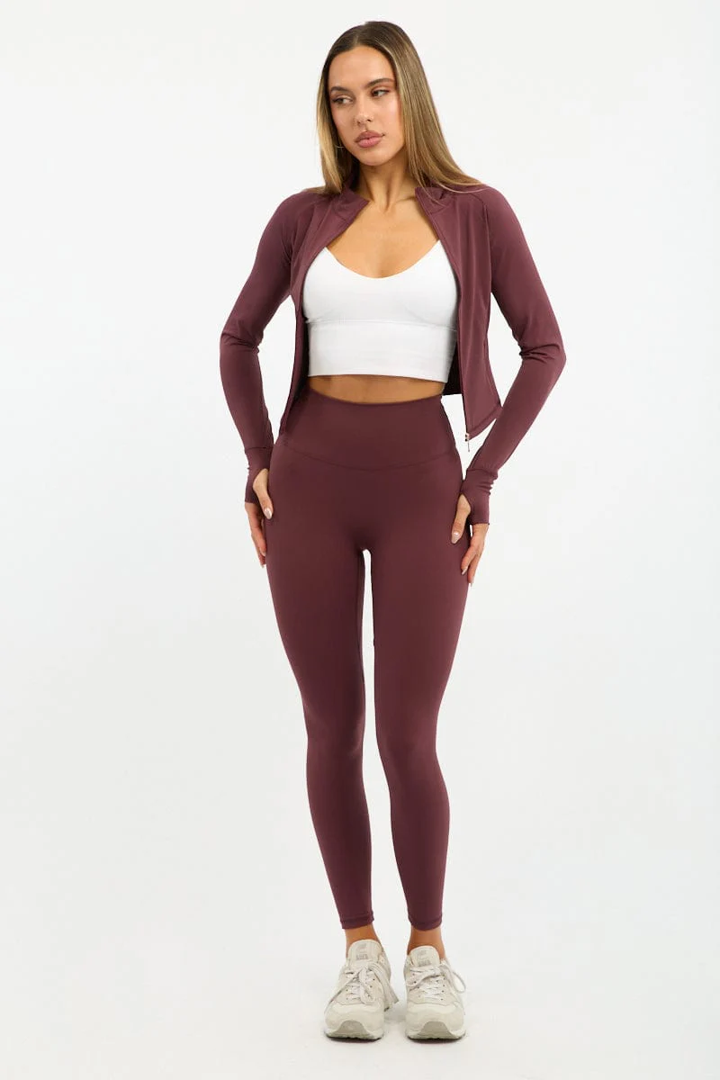 Red Active Leggings - Image 3