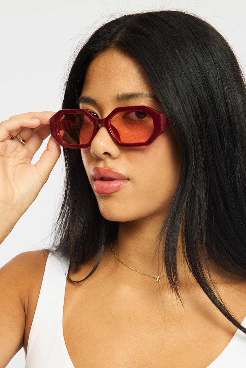 Red Animal Print Fashion Sunglasses