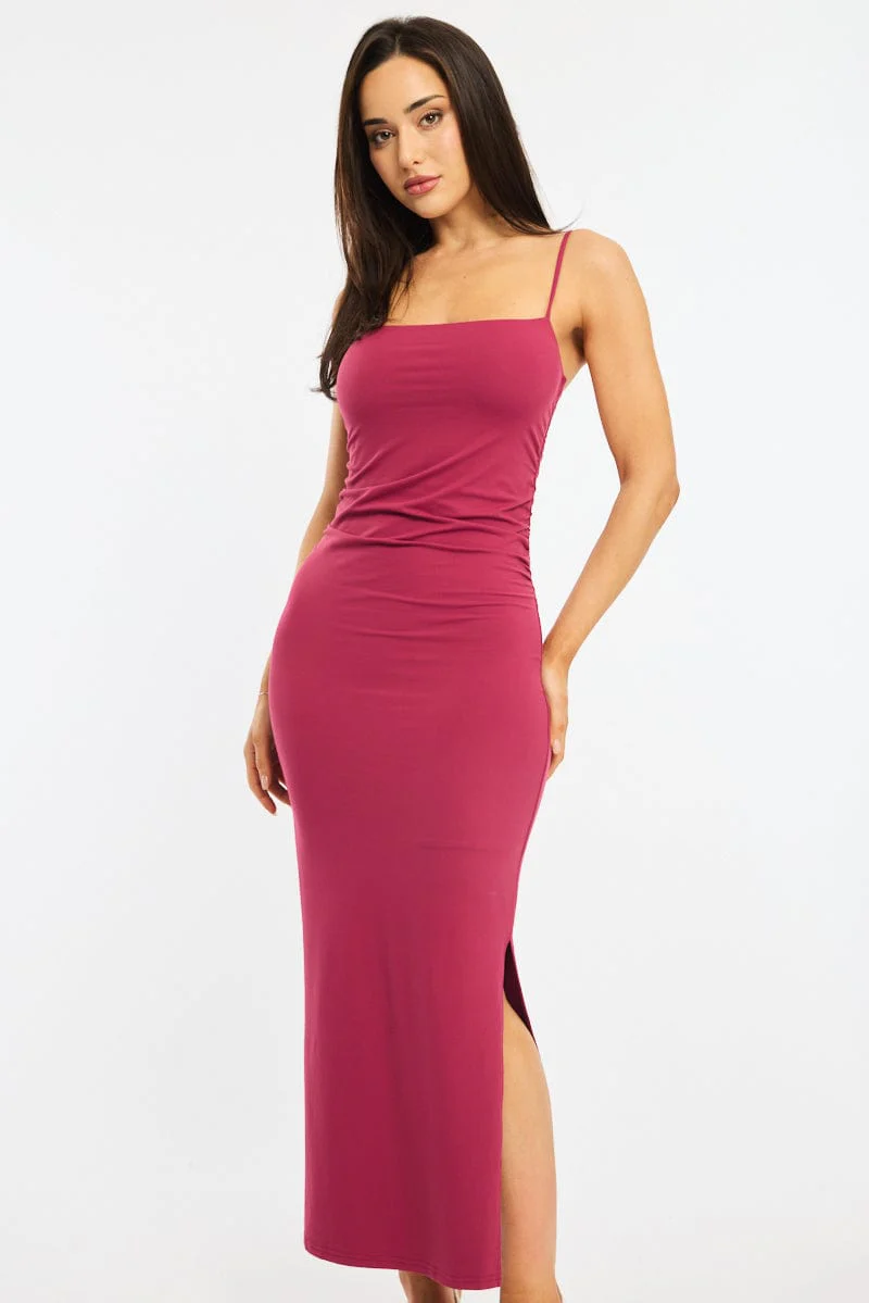 Red Bodycon Dress Maxi - Image 2