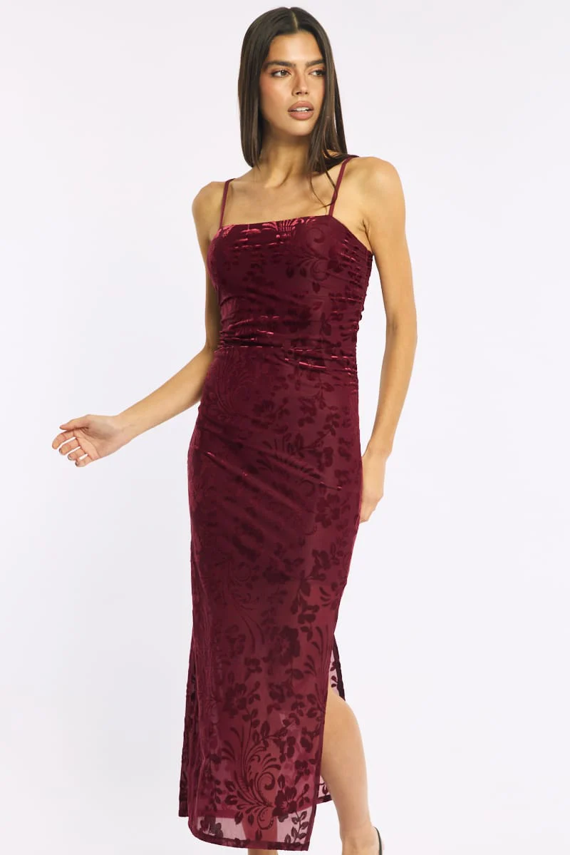 Red Bodycon Dress Sleeveless - Image 3
