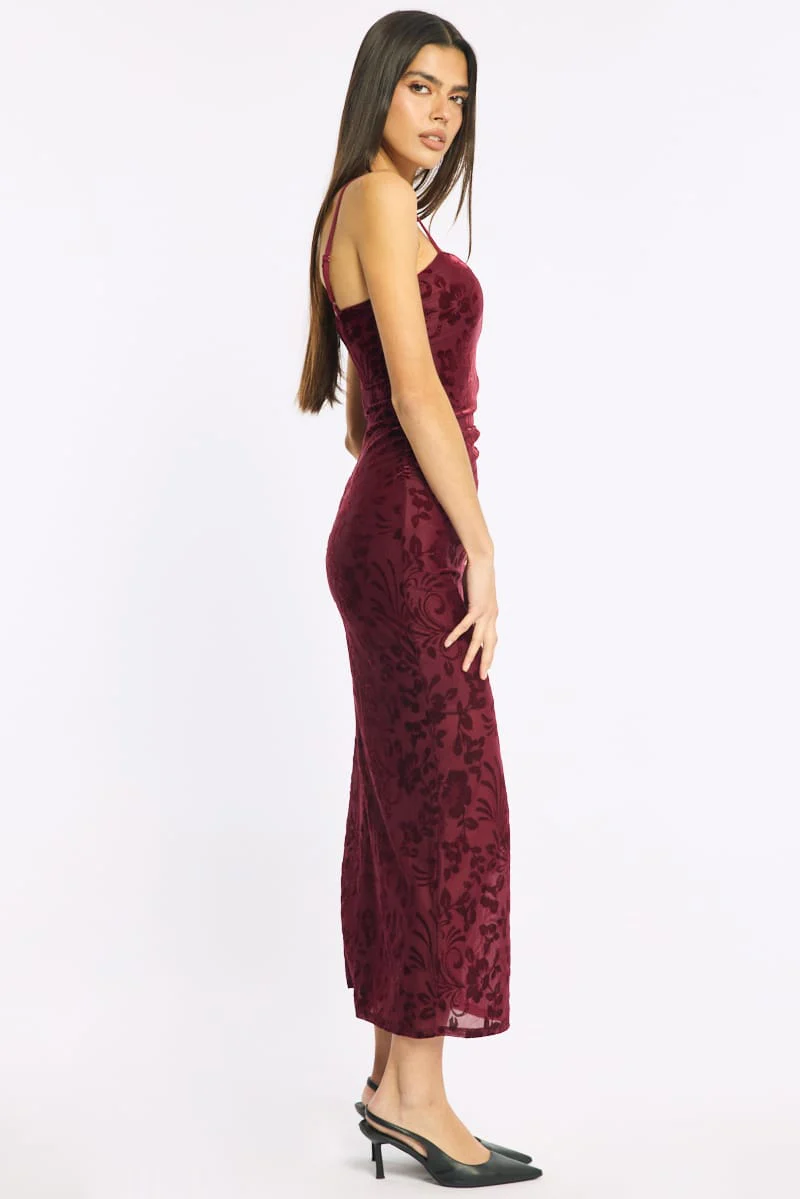 Red Bodycon Dress Sleeveless - Image 4