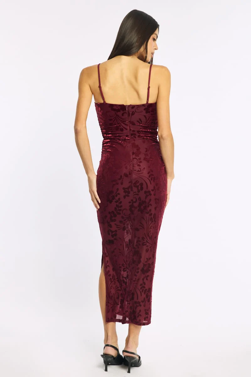 Red Bodycon Dress Sleeveless - Image 5
