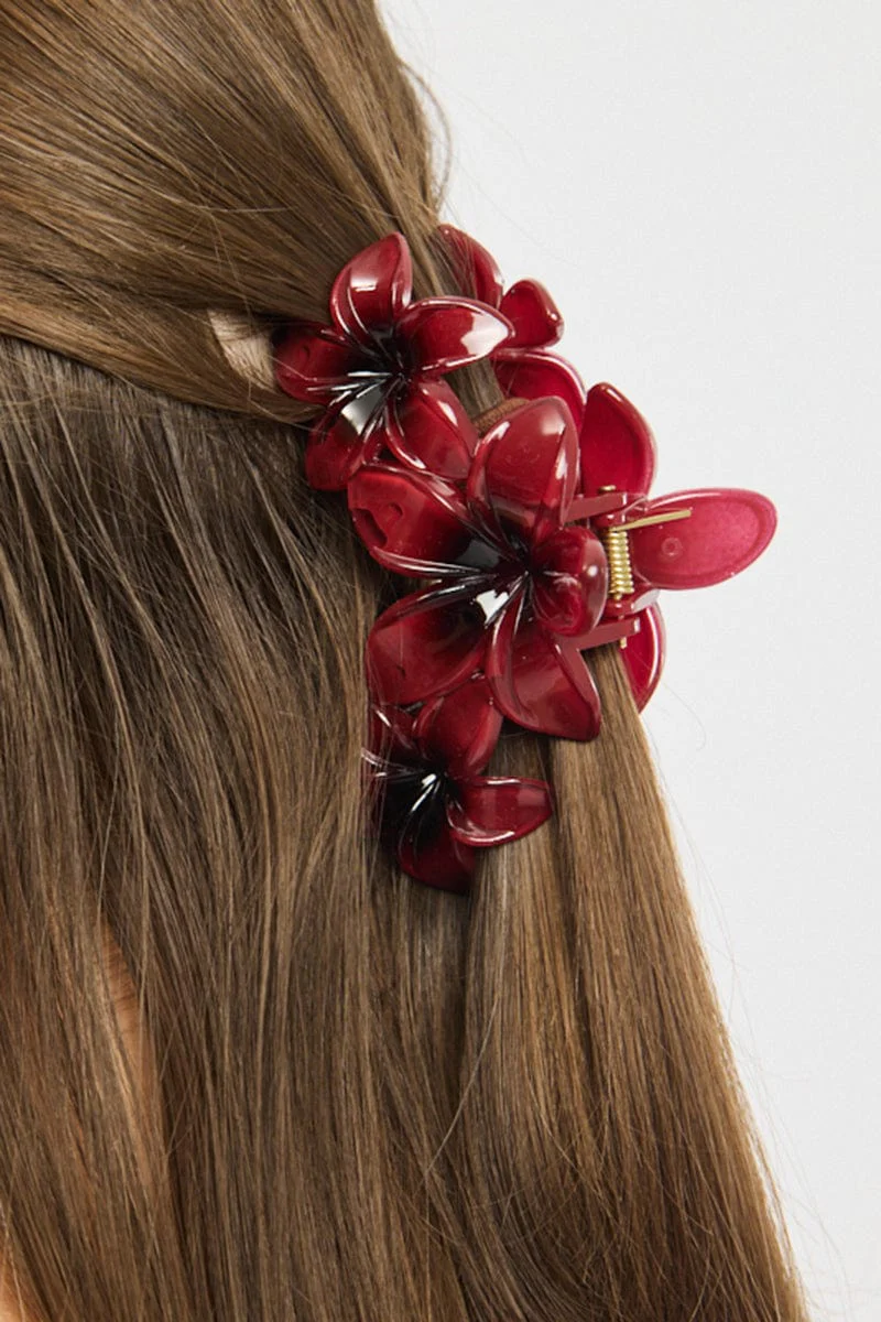 Red Flower Claw Clip - Image 2