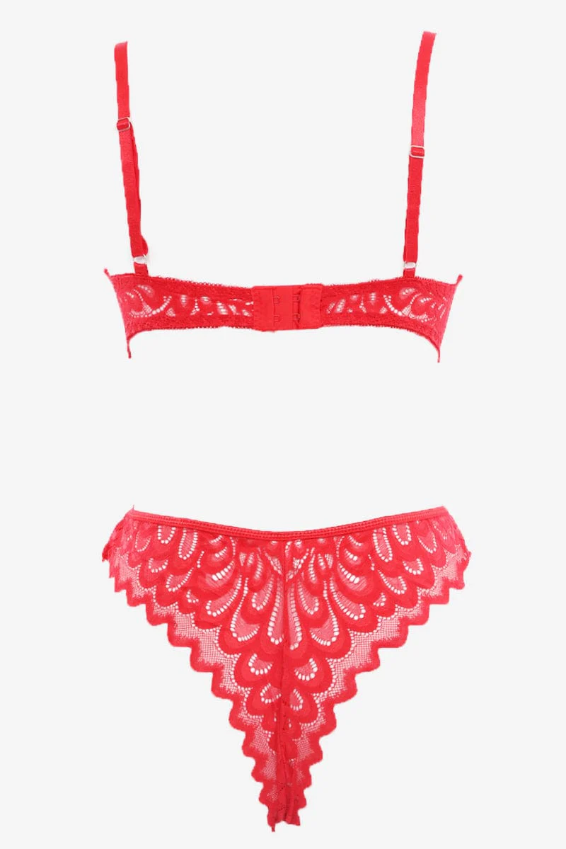 Red Lace Lingerie Set - Image 2