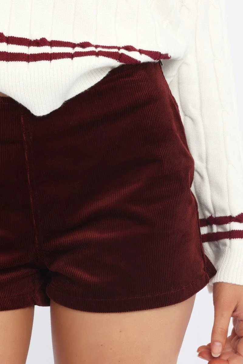 Red Low Rise Short Side Zipper - Image 6
