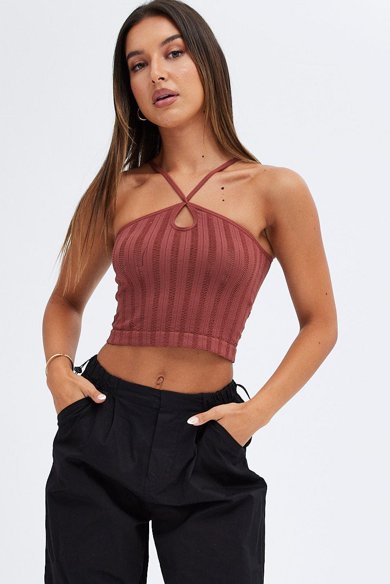 Red Singlet Top Seamless - Image 3
