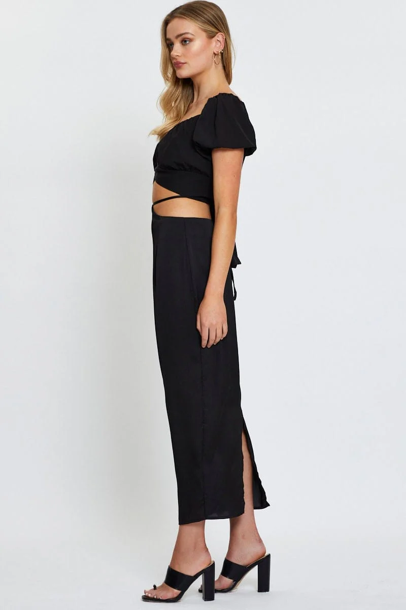 Red Slip Skirt Maxi Satin - Image 4