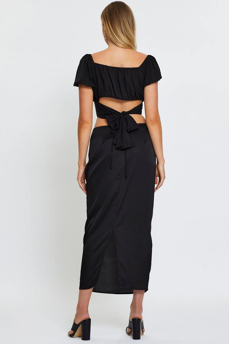 Red Slip Skirt Maxi Satin - Image 5