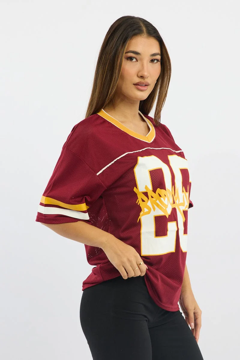 Red Sport Tee Short Sleeve - Image 4