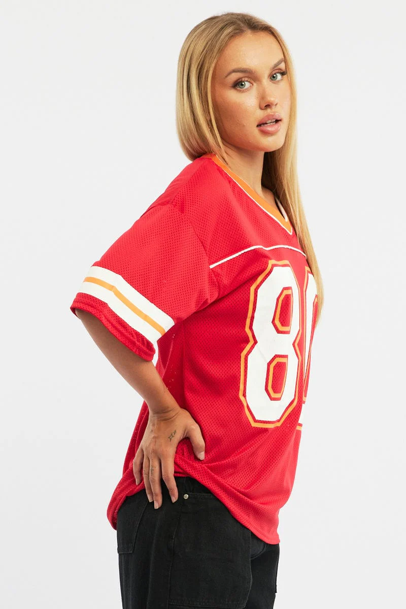 Red Sport Tee Short Sleeve - Image 3