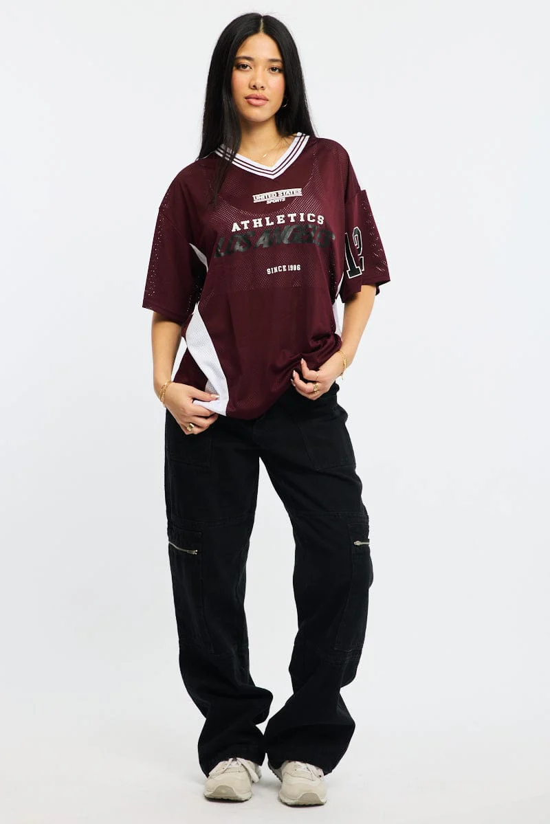 Red Sport Tee Short Sleeve - Image 2