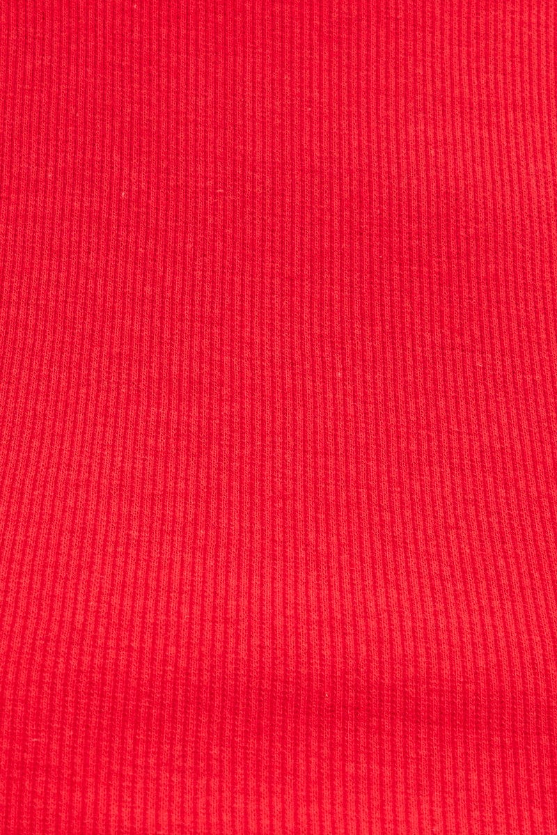 Red Tank Top Sleeveless Crew Neck - Image 6