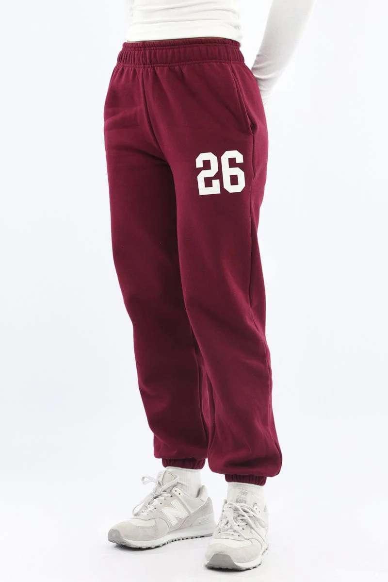 Red Track Pants Jogger - Image 3