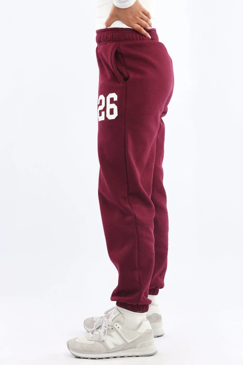 Red Track Pants Jogger - Image 4