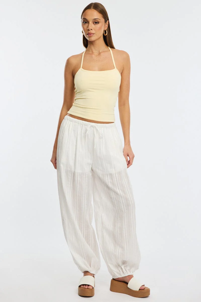 White Baggy Sarouel Pants - Image 3