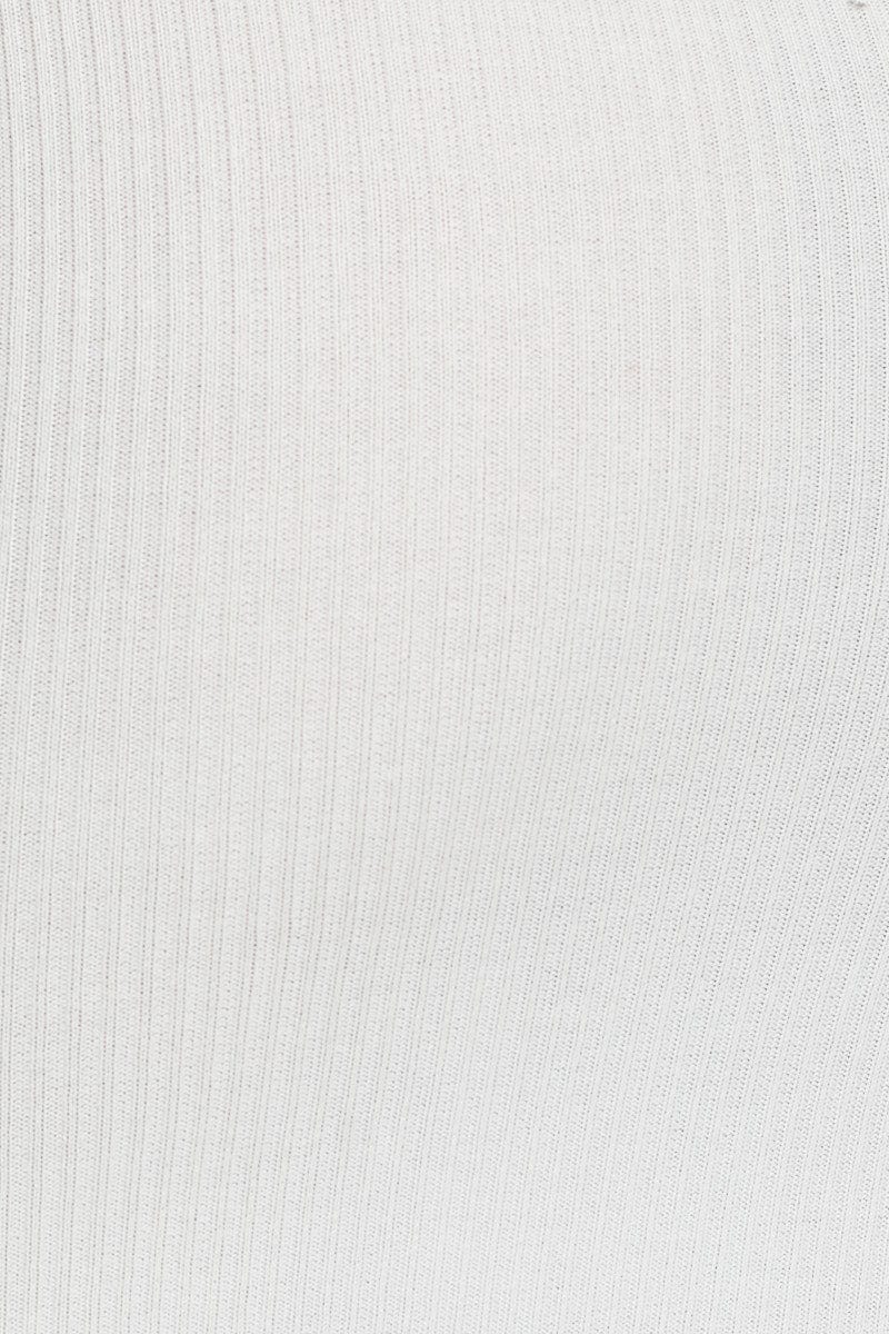 White Bodycon Dress Knit - Image 6