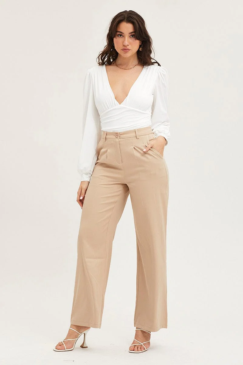 White Bodysuit Puff Sleeve - Image 3