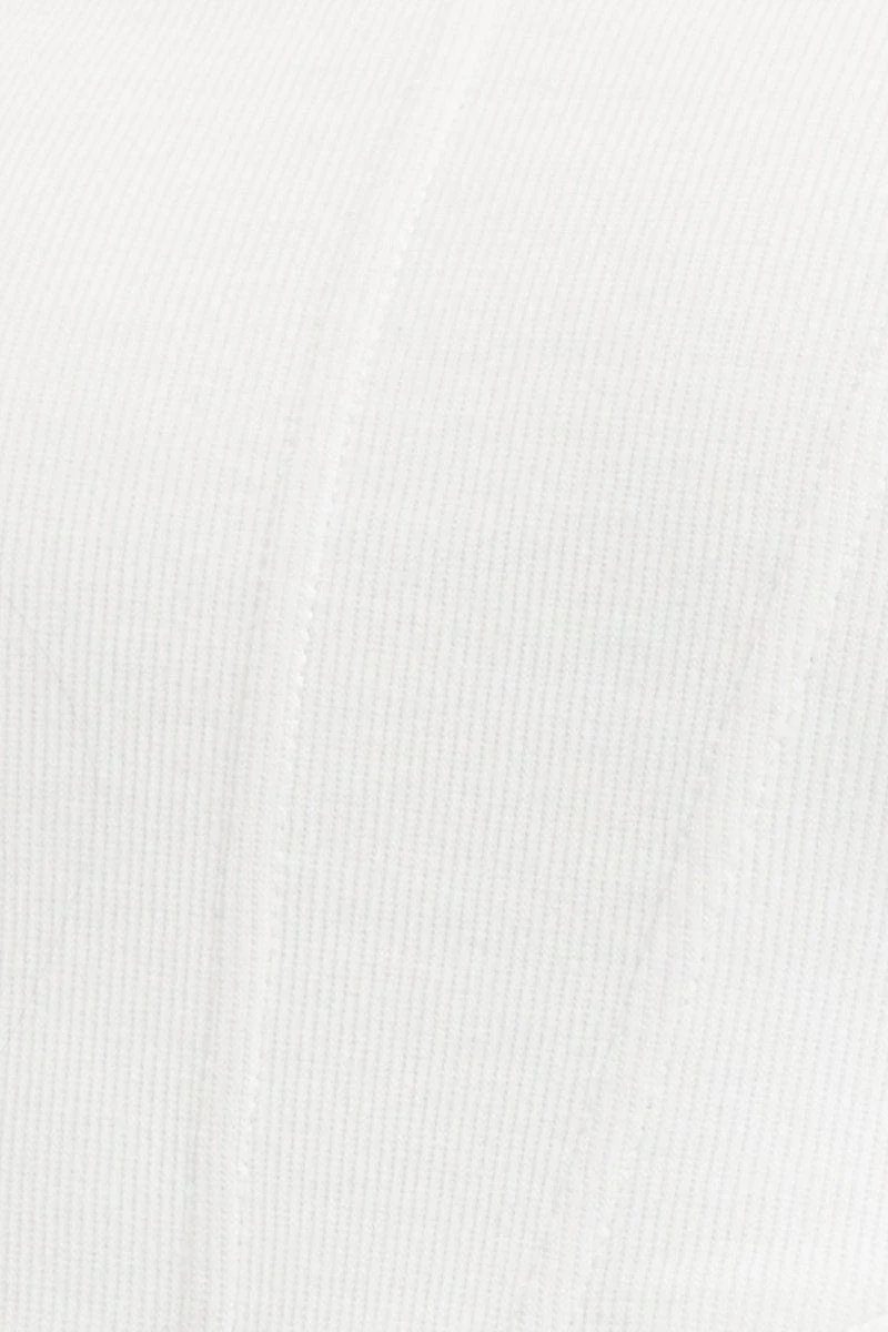 White Corset Crop Top Long Sleeve - Image 6