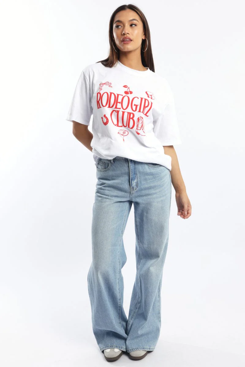 White Graphic Tee Short Sleeve - Image 2