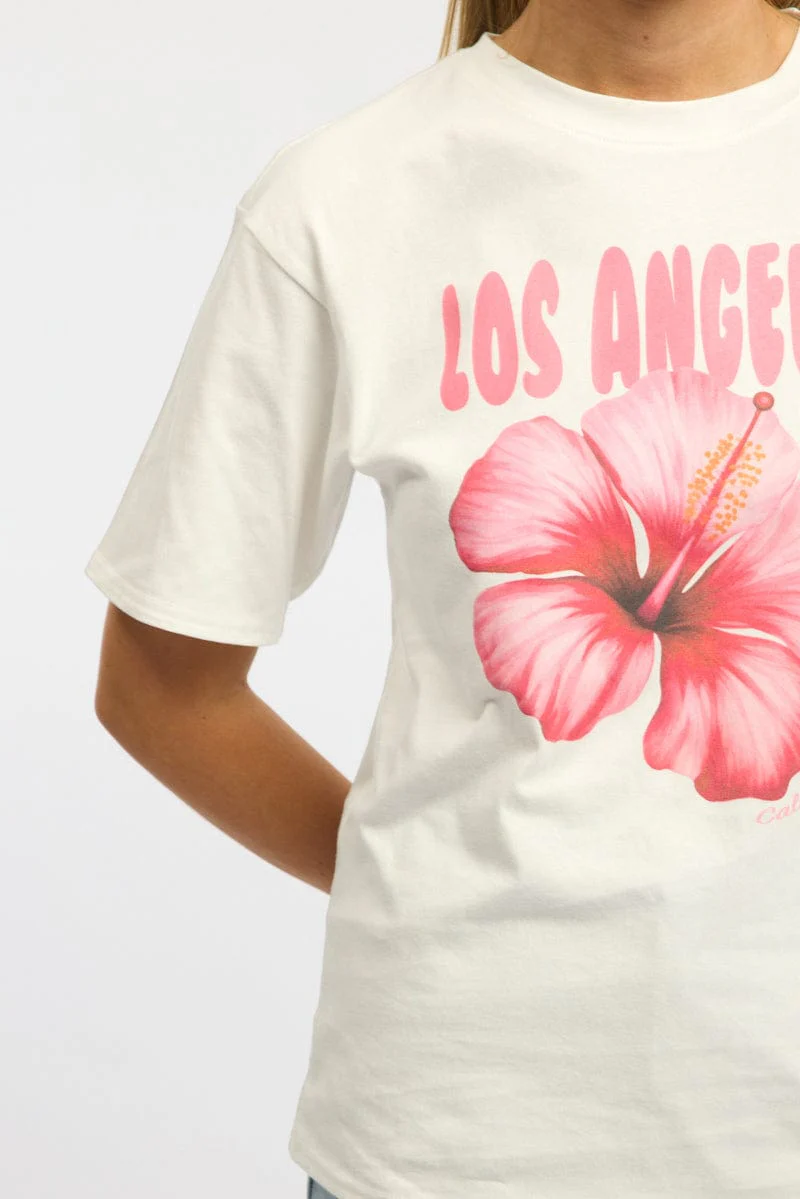 White Graphic Tee Short Sleeve - Image 5