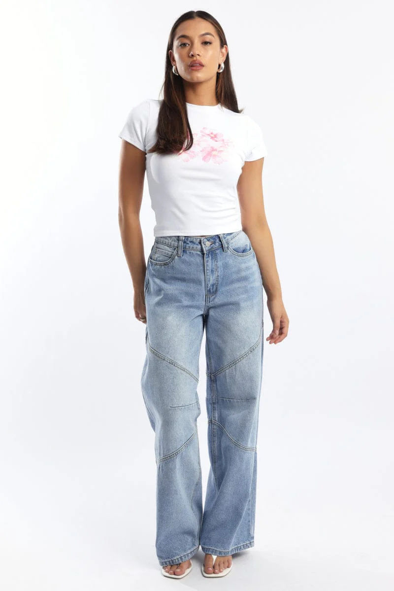 White Graphic Tee Short Sleeve - Image 2