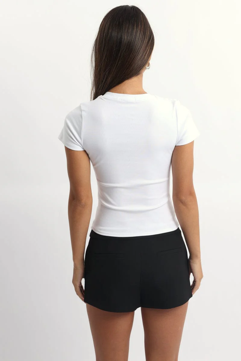 White Graphic Tee Short Sleeve - Image 5