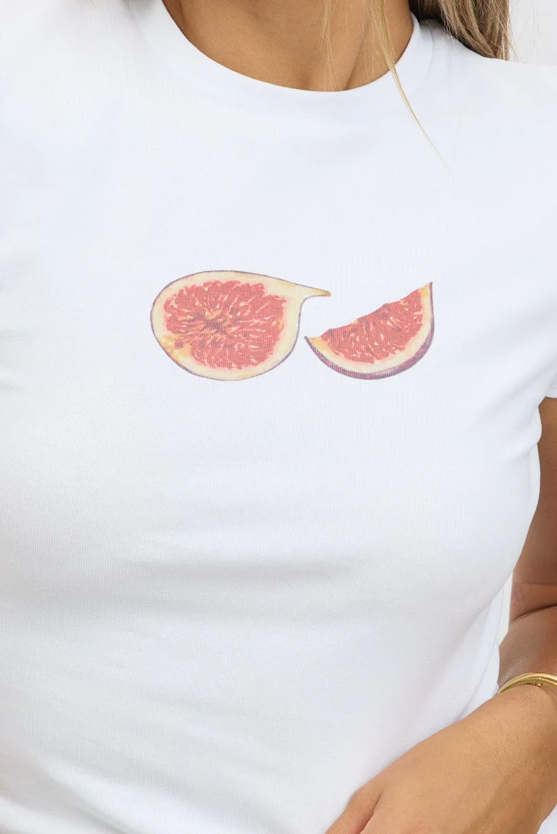 White Graphic Tee Short Sleeve - Image 6