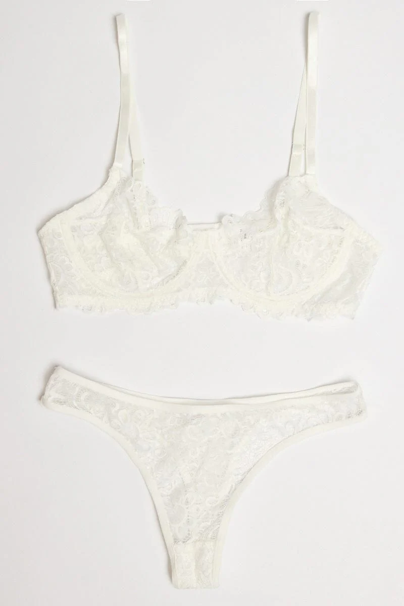 White Lace Lingerie Set