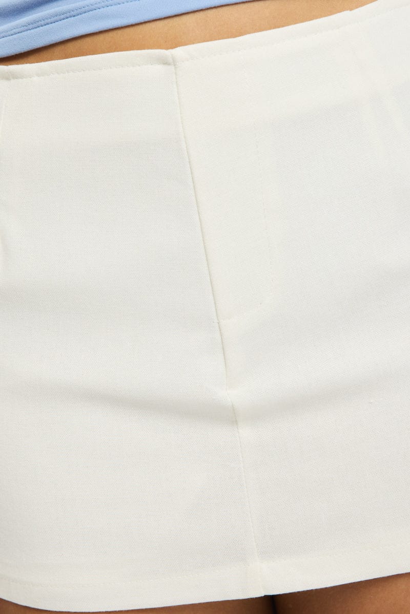 White Skort High Rise - Image 5