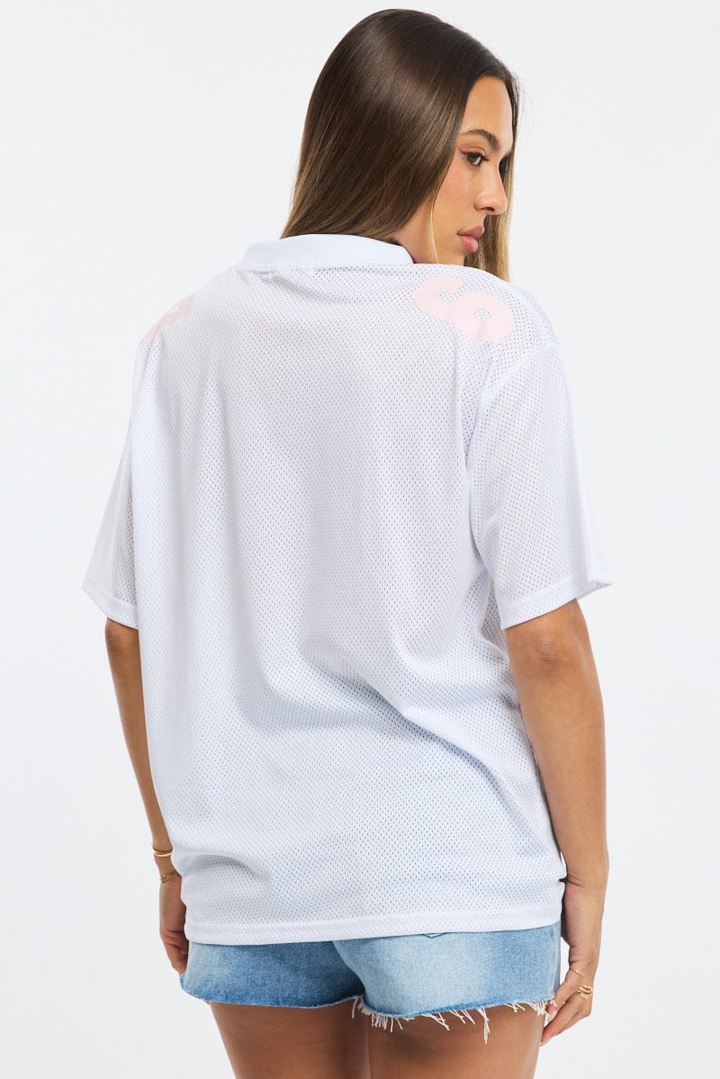 White Sport Tee Short Sleeve - Image 4
