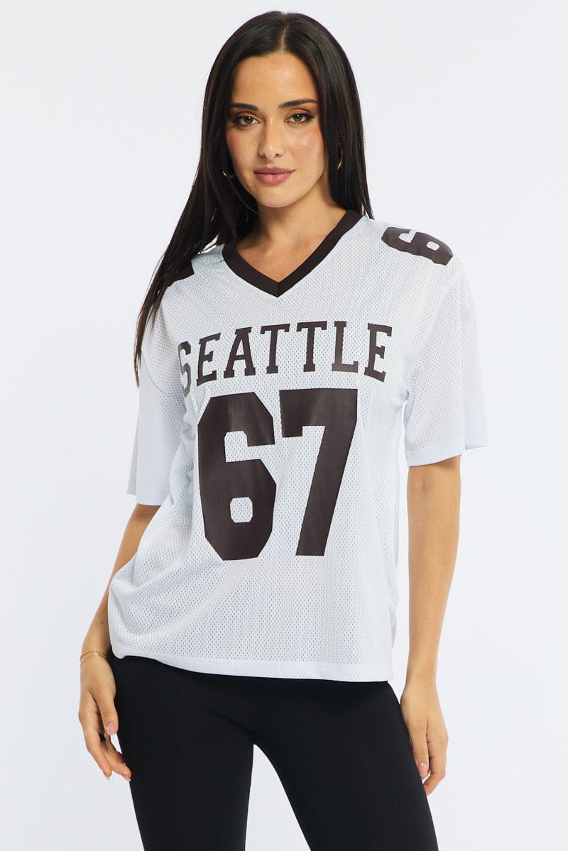 White Sport Tee Short Sleeve