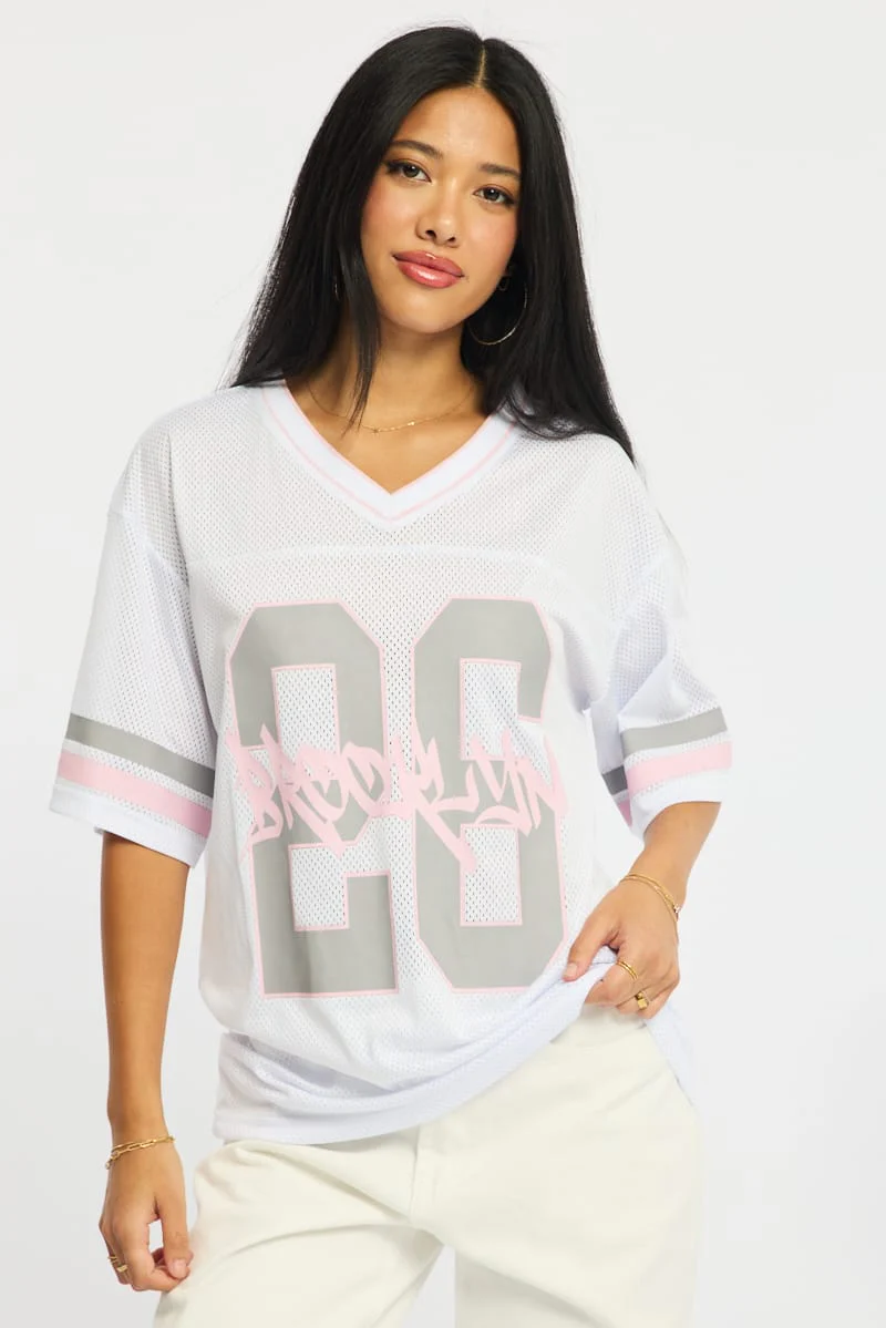 White Sport Tee Short Sleeve - Image 2