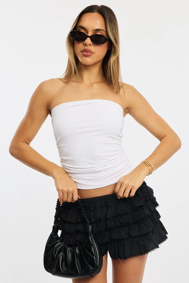 White Supersoft Bandeau Top - Image 2