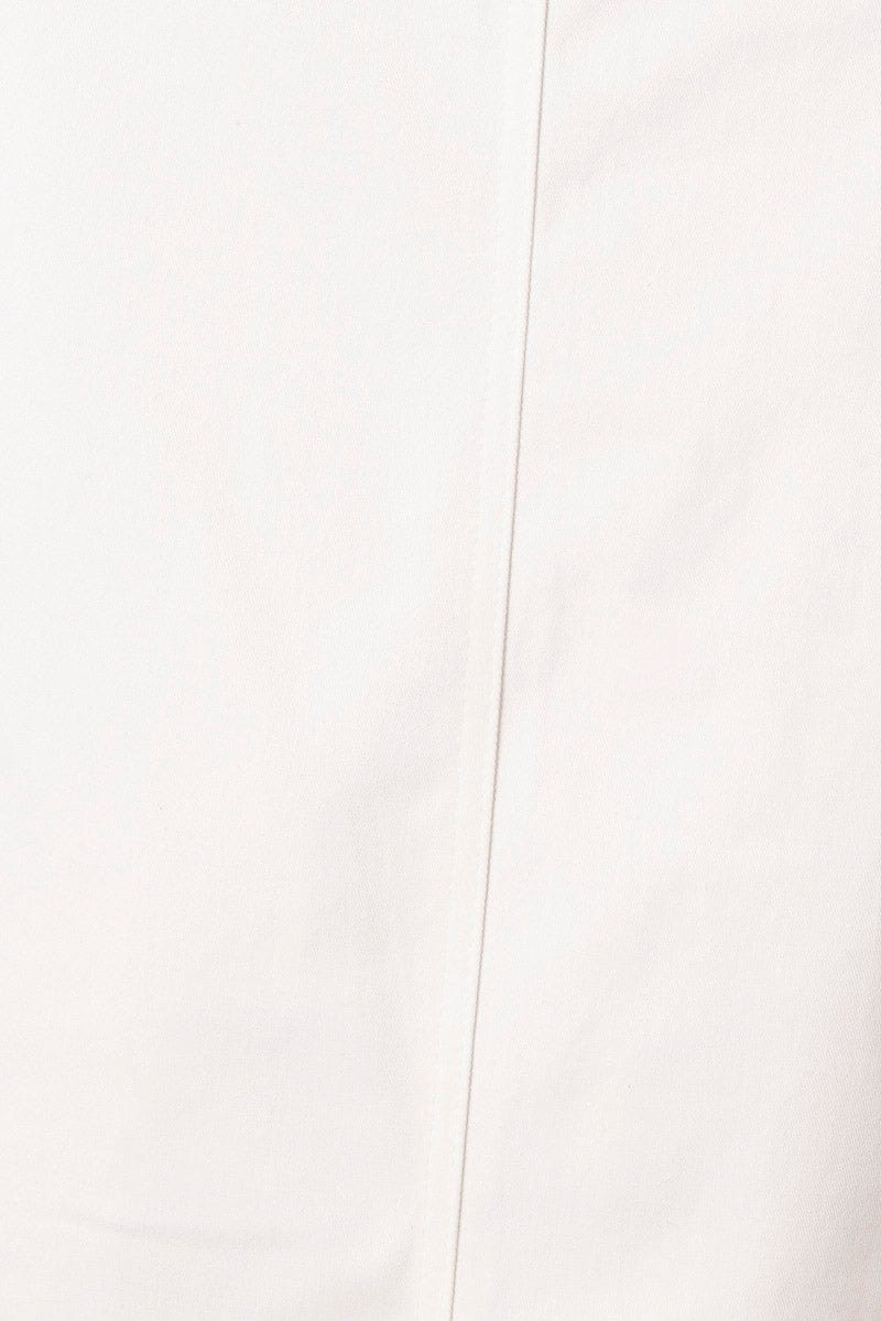 White Tailored Skirt Midi Mid Rise - Image 6