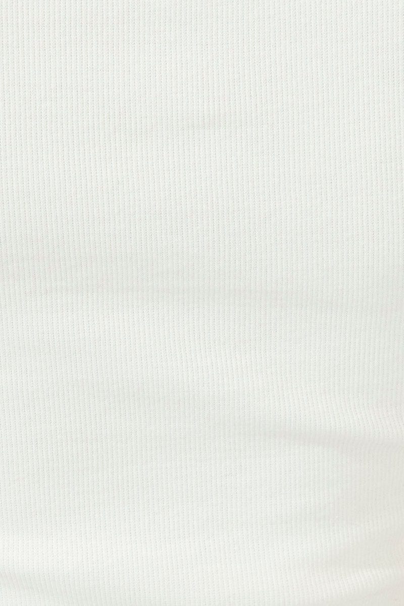 White Top Split Front Short Sleeve - Image 6