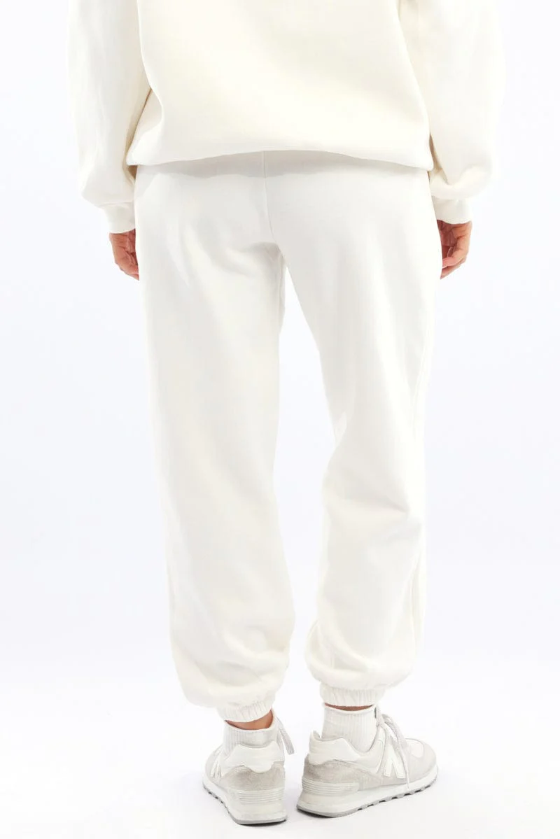 White Track Pants Jogger - Image 4