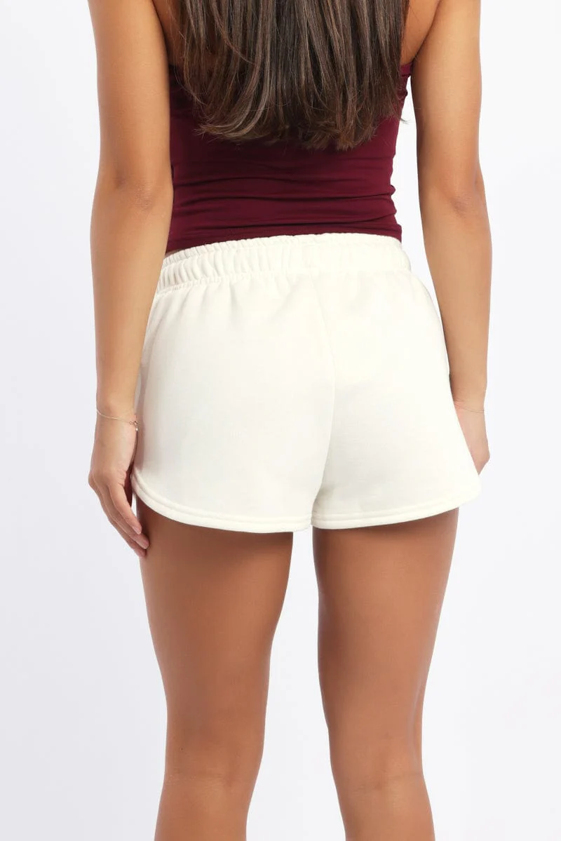 White Track Shorts - Image 4