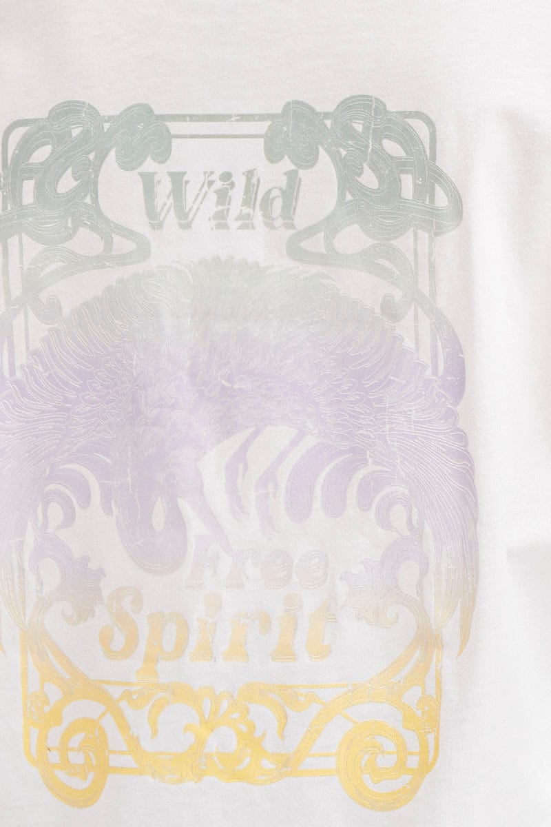 White Unisex T-Shirt Short Sleeve Oversized Crew Neck - Image 6