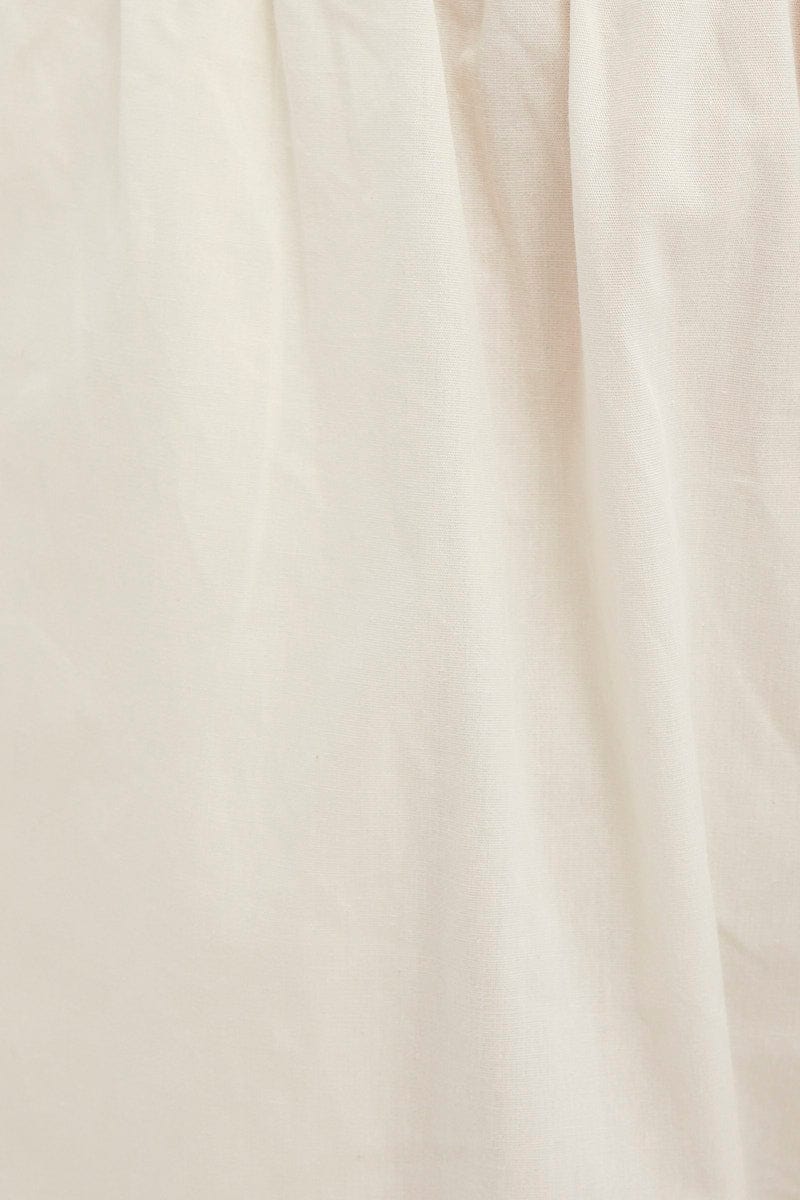 White Wide Leg Cargo Pants High Rise - Image 6