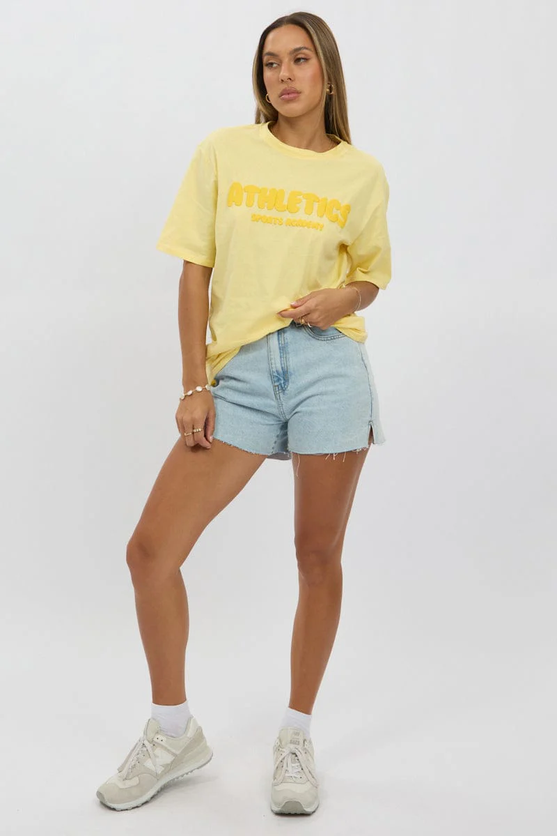 Yellow Graphic Tee Short Sleeve - Image 2