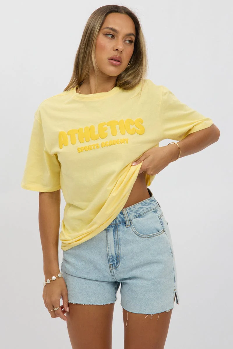 Yellow Graphic Tee Short Sleeve - Image 3