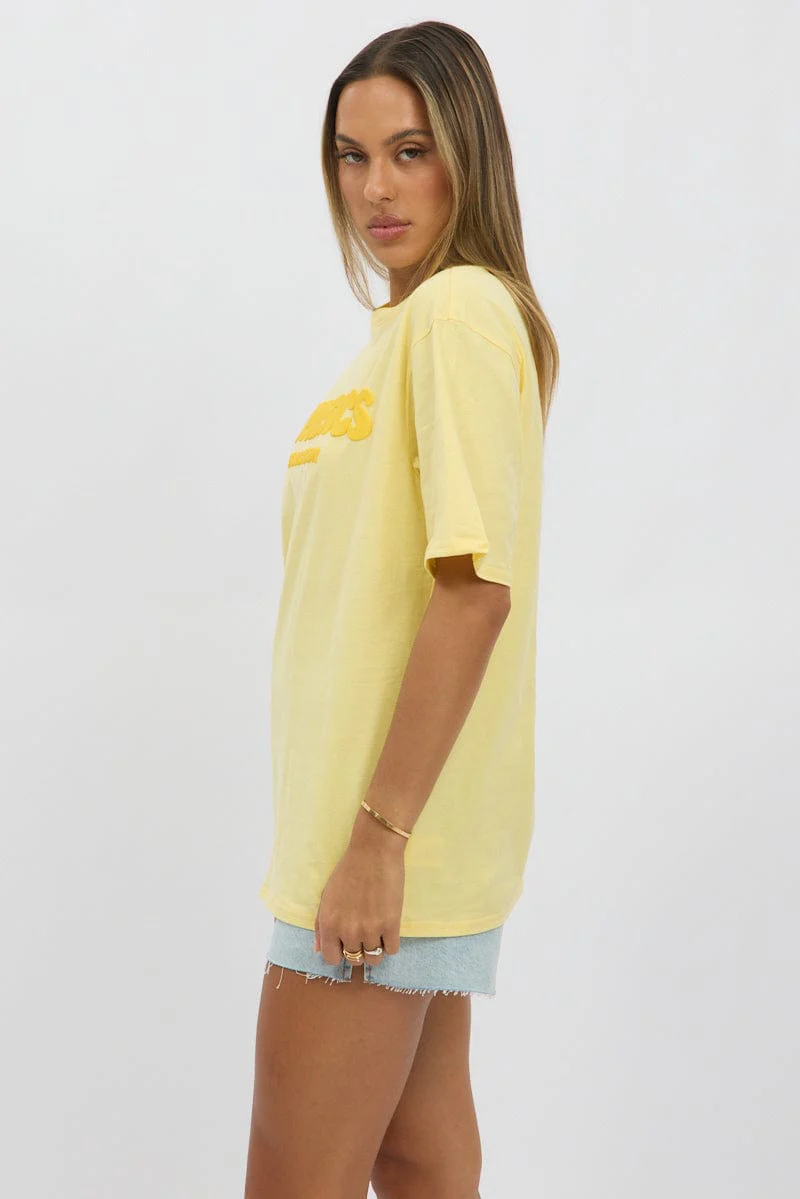 Yellow Graphic Tee Short Sleeve - Image 4