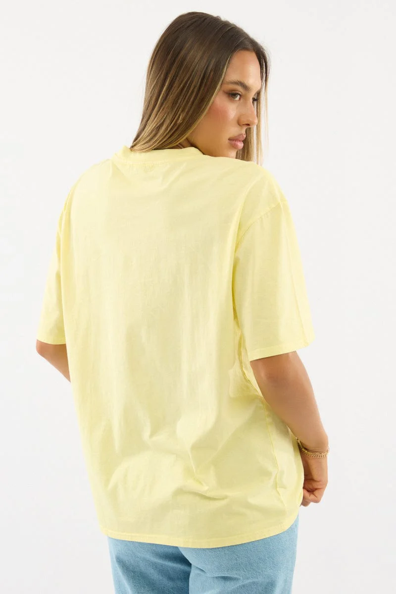 Yellow Graphic Tee Short Sleeve - Image 4