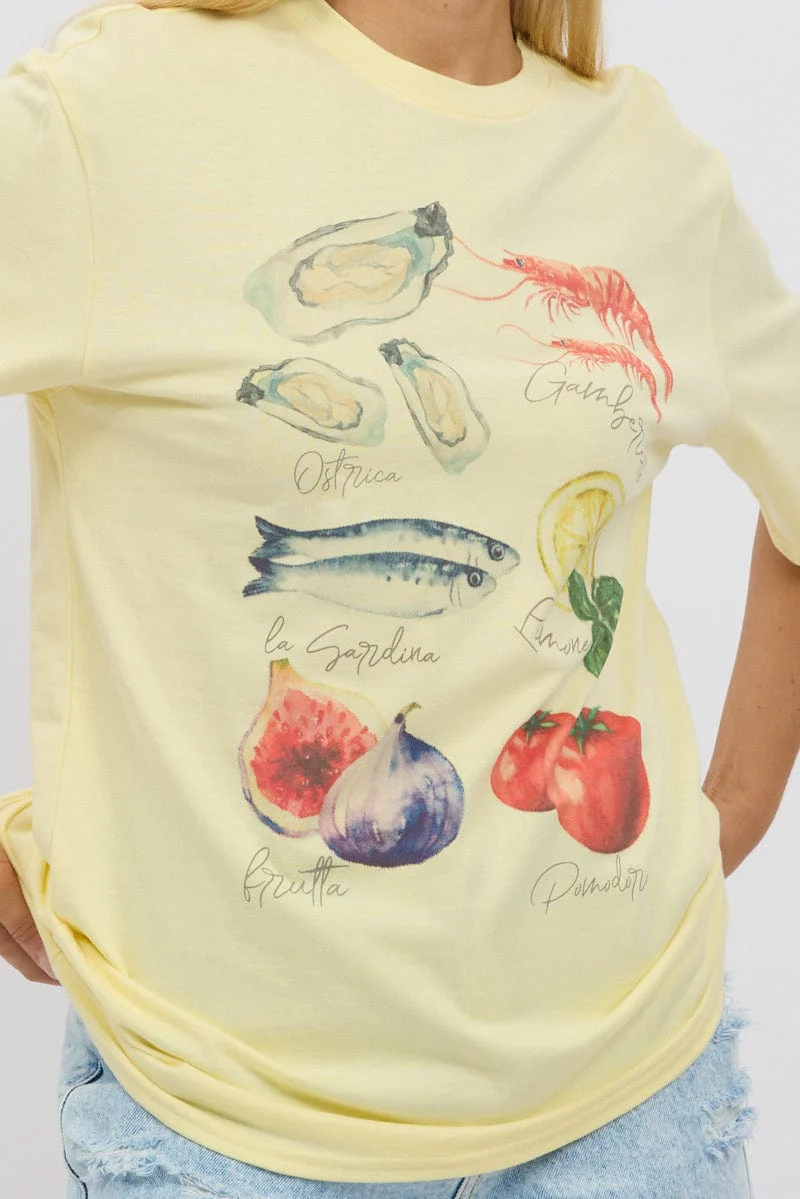 Yellow Graphic Tee Short Sleeve - Image 6