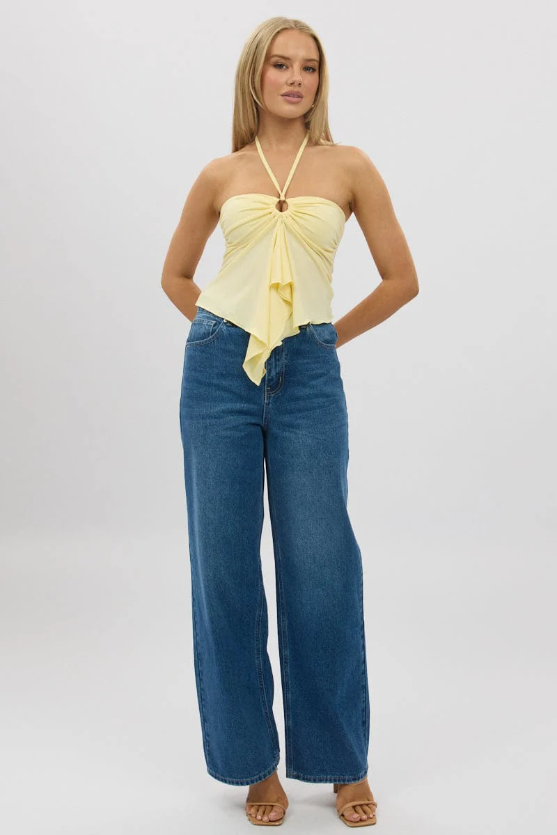Yellow Halter Top Sleeveless - Image 2